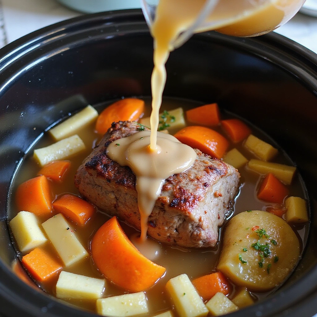 Beef Rump Roast Recipes Crock Pots Comfort Classic Step 7 Pour in the Liquid