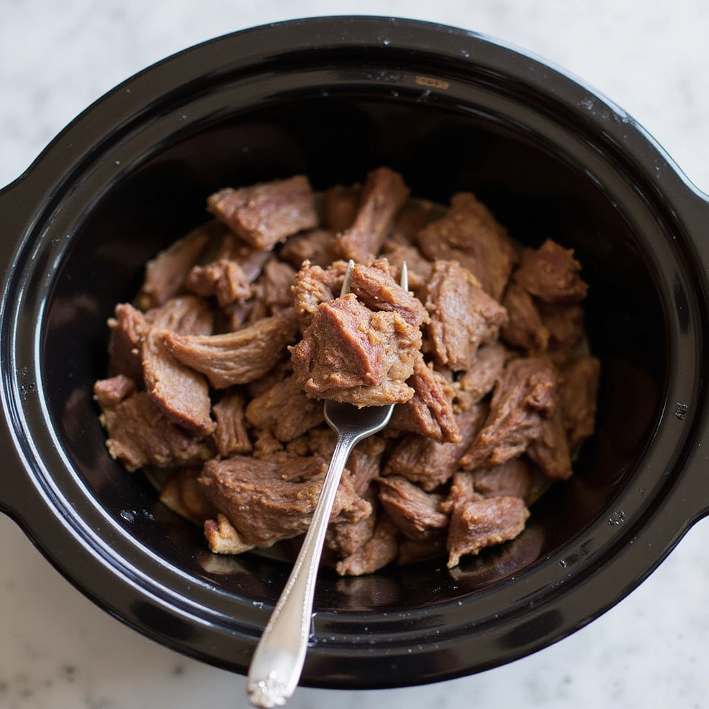 Beef Tri Tip Recipes Crock Pot Tender Family Meal Step 7 Check for Doneness
