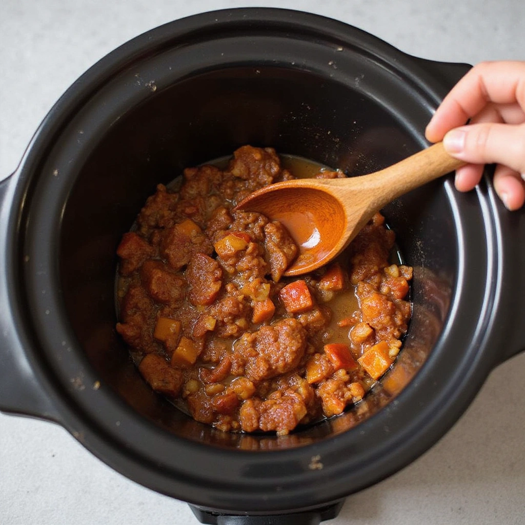 Crock Pot Recipes with Ground Beef Easy Set Forget Meals Step 7 Stir Before Serving