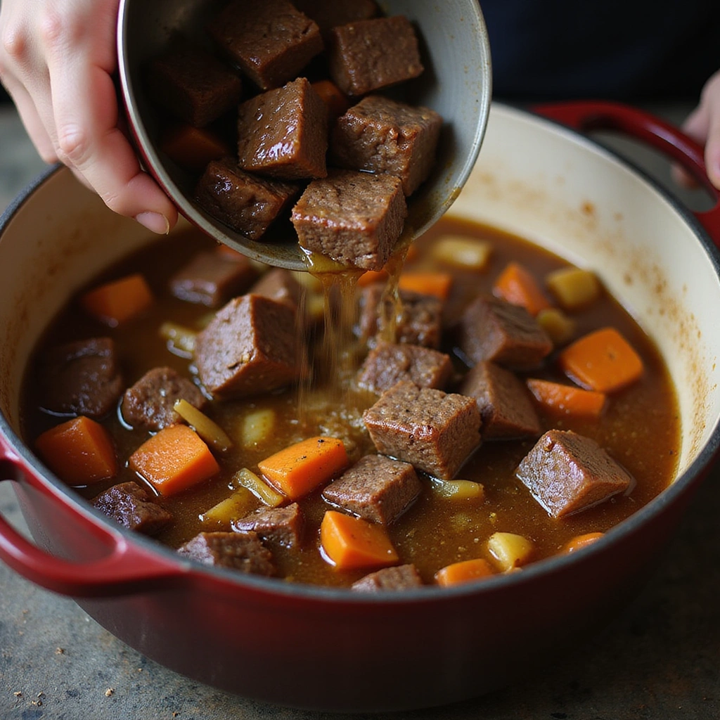 Dutch Oven Beef Stew Recipes Classic Homemade Comfort Step 7 Return the Beef to the Pot