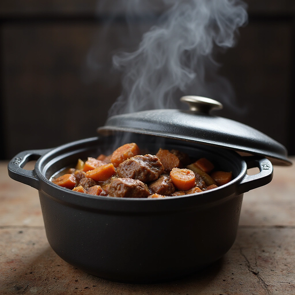 Dutch Oven Beef Stew Recipes Classic Homemade Comfort Step 8 Simmer the Stew