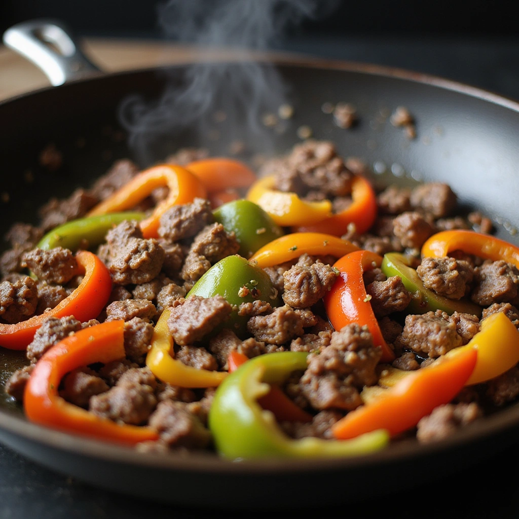 Ground Beef and Cream Cheese Recipes Quick Delicious Step 3 Add Vegetables