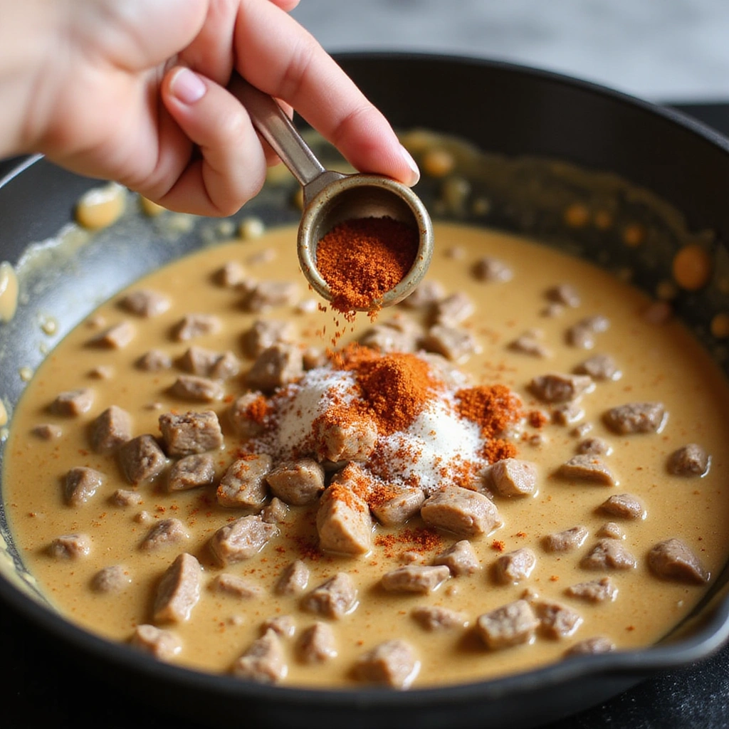 Ground Beef and Cream Cheese Recipes Quick Delicious Step 5 Season the Mixture