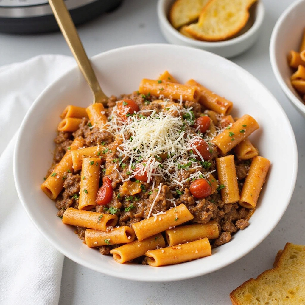 Instant Pot Pasta Recipes with Ground Beef Weeknight Ready Step 8 Serve and Enjoy