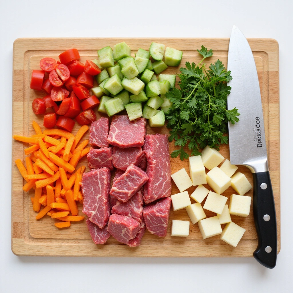 Slow Cooker Recipes Beef Stew Hearty Classic Dish Step 1 Prepare Ingredients