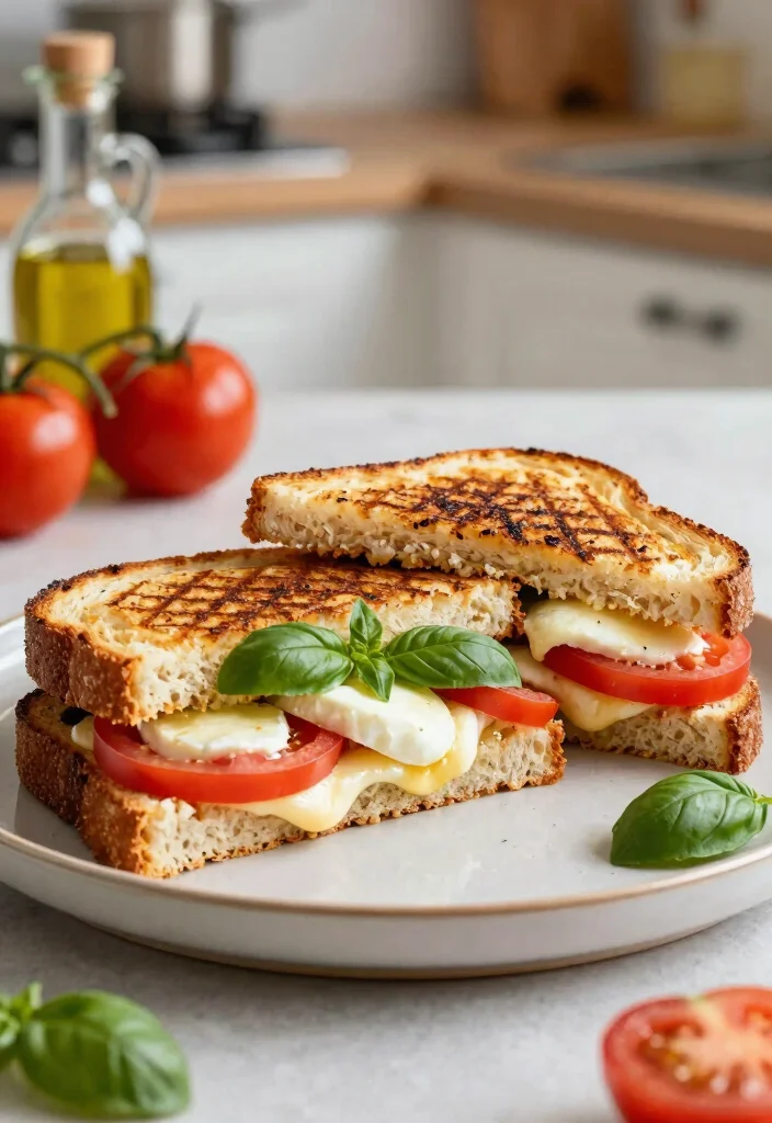 10 Dinner Sandwich Recipes for Quick Weeknight Comfort 2. Caprese Grilled Cheese Sandwich 0