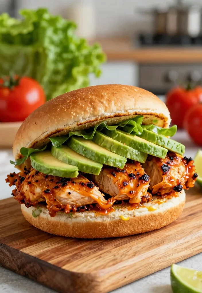 10 Dinner Sandwich Recipes for Quick Weeknight Comfort 5. Spicy Chicken Sandwich with Avocado 0