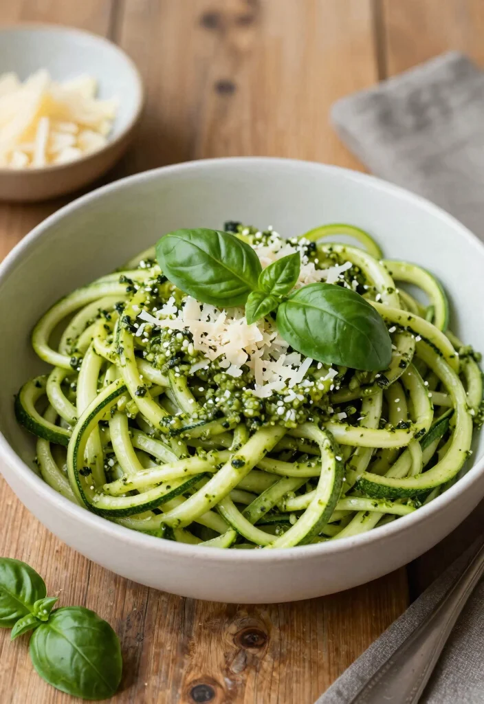 10 Simple Keto Recipes for Easy Low Carb Cooking 3. Zucchini Noodles with Pesto 0