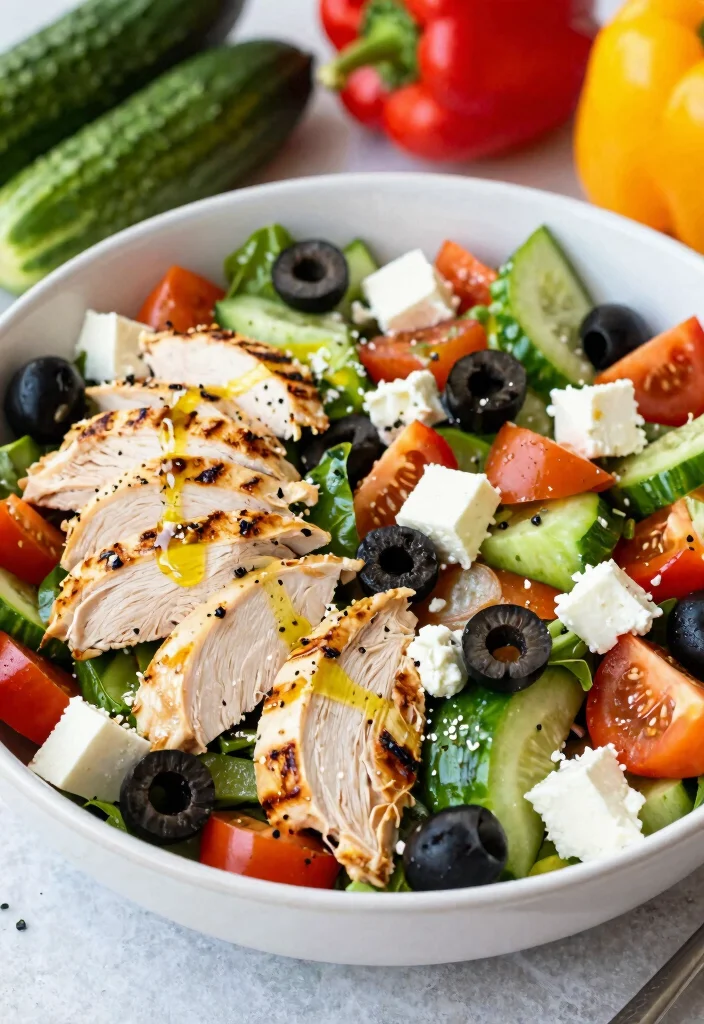 10 Simple Keto Recipes for Easy Low Carb Cooking 8. Greek Salad with Grilled Chicken 0