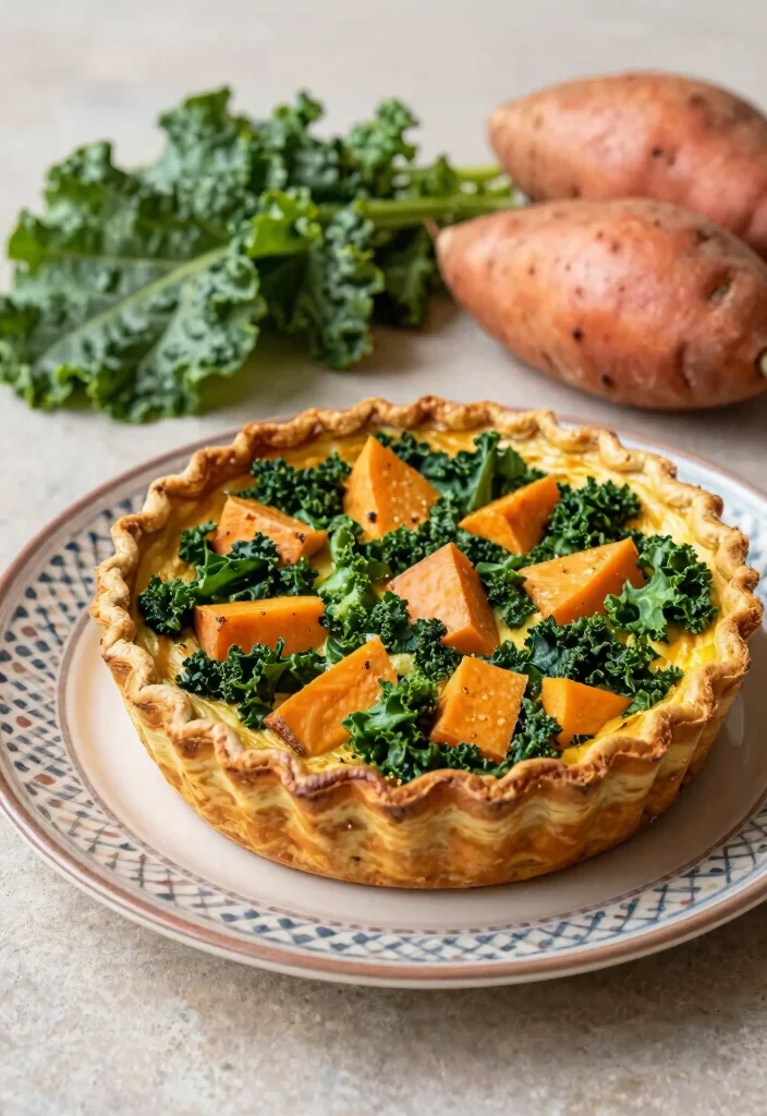 10 Vegan Quiche Recipes for Savory Plant Based Brunch 4. Sweet Potato and Kale Quiche 0