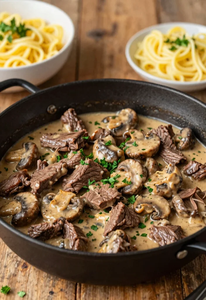 12 Comfort Dinner Recipes for Cozy Family Nights 2. One Pot Beef Stroganoff 0