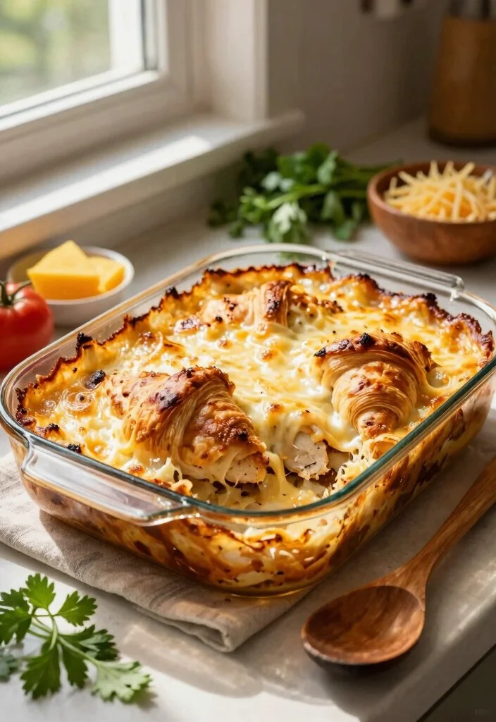 12 Crescent Roll Dinner Recipes for Easy Baked Meals 1. Cheesy Chicken Crescent Roll Casserole 0