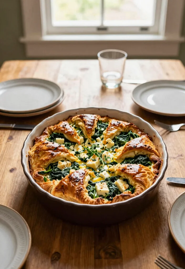 12 Crescent Roll Dinner Recipes for Easy Baked Meals 2. Spinach and Feta Crescent Roll Bake 0