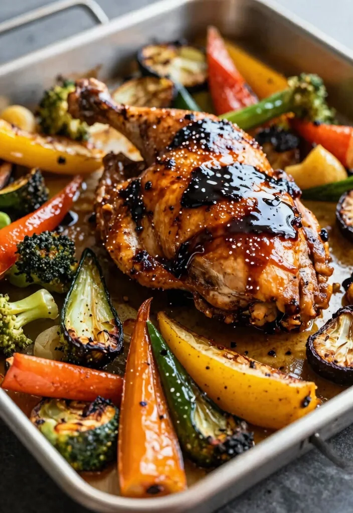 12 Easy Healthy Cooking Recipes for Busy Weeknights 10. Balsamic Chicken with Roasted Vegetables 0
