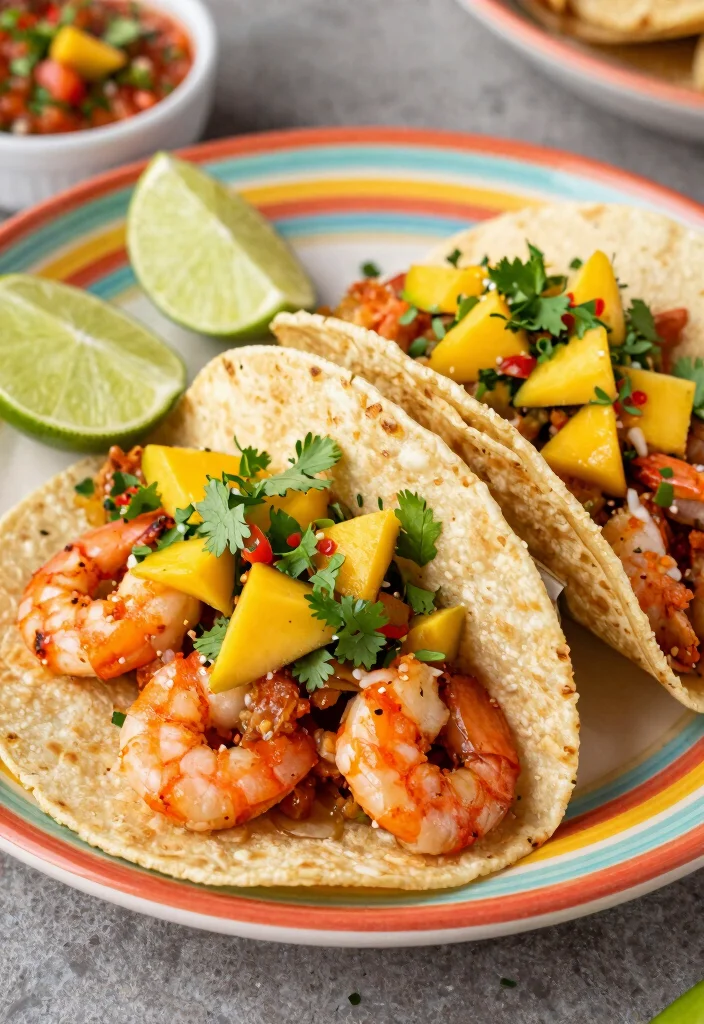 12 Easy Healthy Cooking Recipes for Busy Weeknights 9. Spicy Shrimp Tacos with Mango Salsa 0