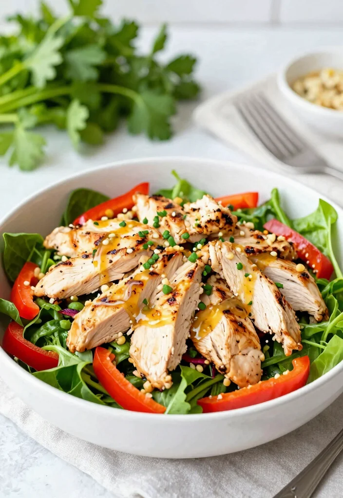 12 Healthy Chinese Recipes with Lighter Classic Flavors 10. Ginger Garlic Chicken Salad 0