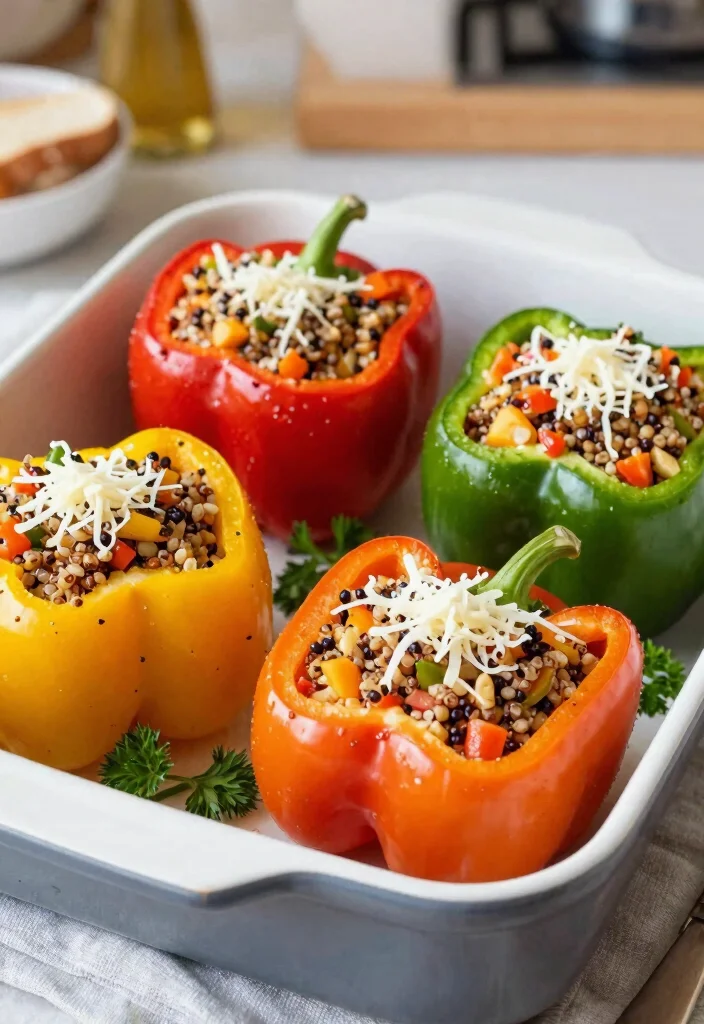 12 Healthy Quinoa Recipes for Easy Wholesome Meals 8. Quinoa and Vegetable Stuffed Peppers 0
