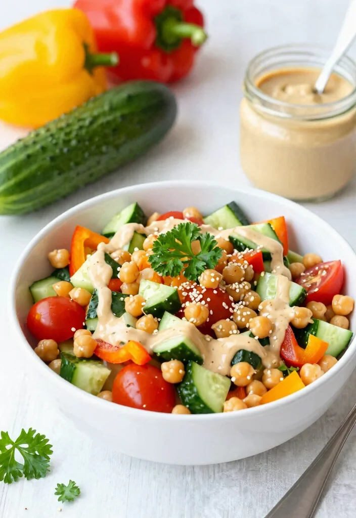 12 Healthy Ramadan Recipes for Nourishing Balanced Meals 2. Chickpea Salad with Tahini Dressing 0