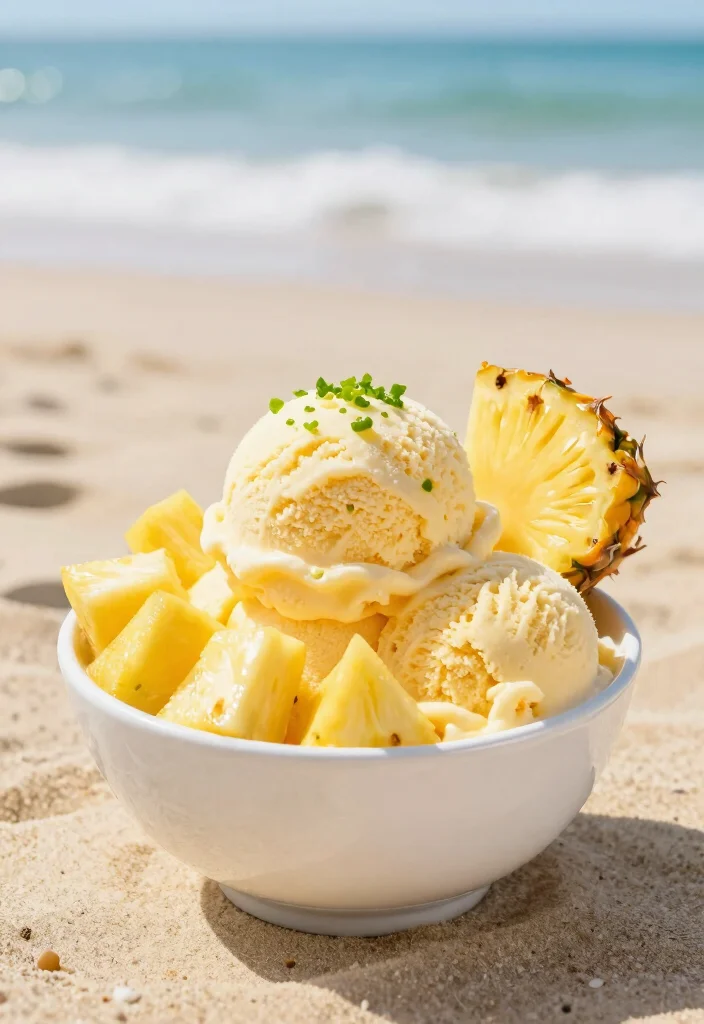 12 Ice Cream Dessert Recipes for Creamy Crowd Pleasers 12. Tropical Pineapple Ice Cream 0
