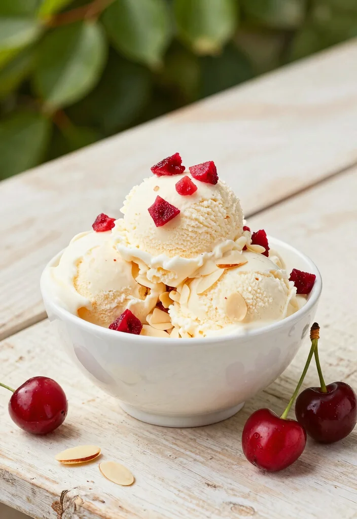 12 Ice Cream Dessert Recipes for Creamy Crowd Pleasers 7. Cherry Almond Ice Cream 0