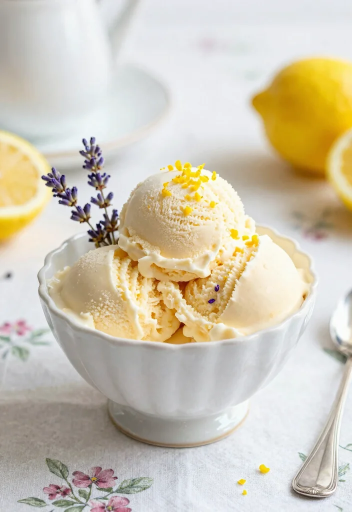 12 Ice Cream Dessert Recipes for Creamy Crowd Pleasers 8. Lemon Lavender Ice Cream 0