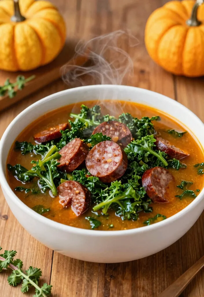 12 Keto Fall Recipes for Cozy Low Carb Meals 7. Spicy Sausage and Kale Soup 0