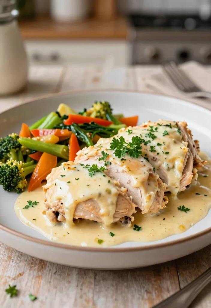 12 Low Carb Dinner Recipes for Light Filling Meals 10. Creamy Garlic Chicken 0