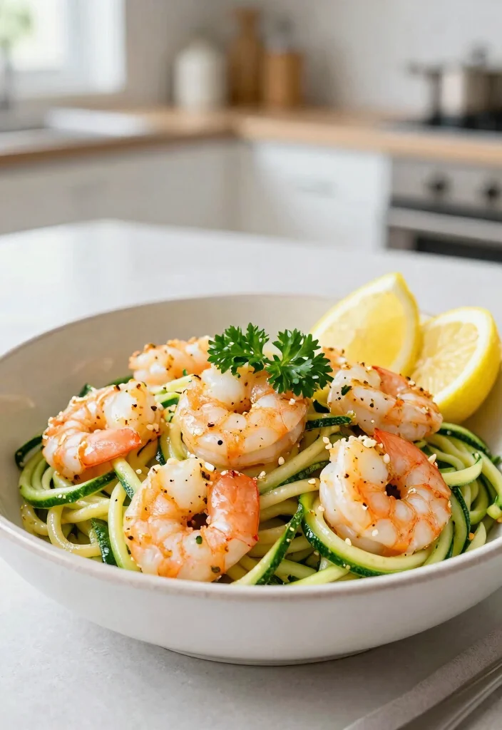 12 Low Carb Dinner Recipes for Light Filling Meals 11. Shrimp Scampi with Zoodles 0