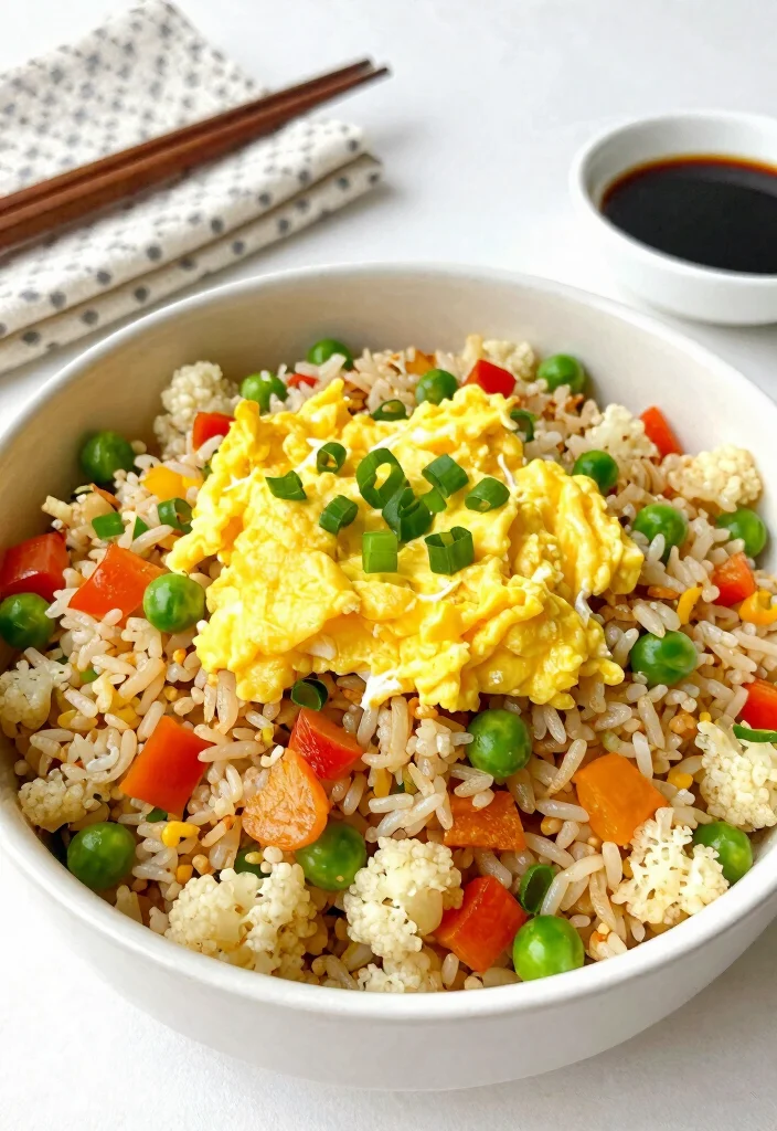 12 Low Carb Dinner Recipes for Light Filling Meals 2. Cauliflower Fried Rice 0