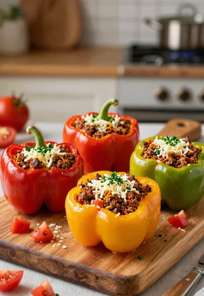 12 Low Carb Dinner Recipes for Light Filling Meals 3. Stuffed Bell Peppers 0