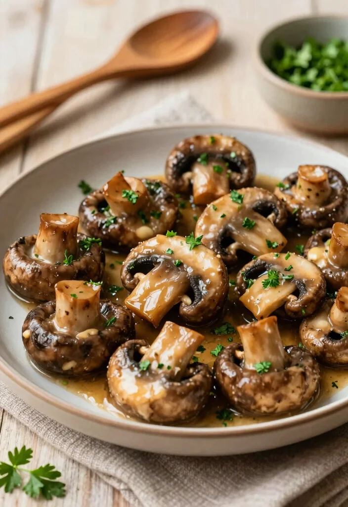 12 Low Carb Dinner Recipes for Light Filling Meals 7. Garlic Butter Mushrooms 0