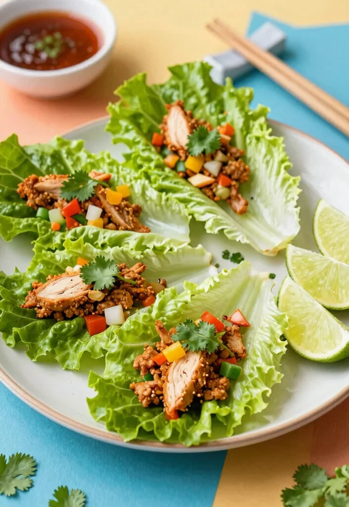 12 Low Carb Dinner Recipes for Light Filling Meals 8. Thai Chicken Lettuce Wraps 0
