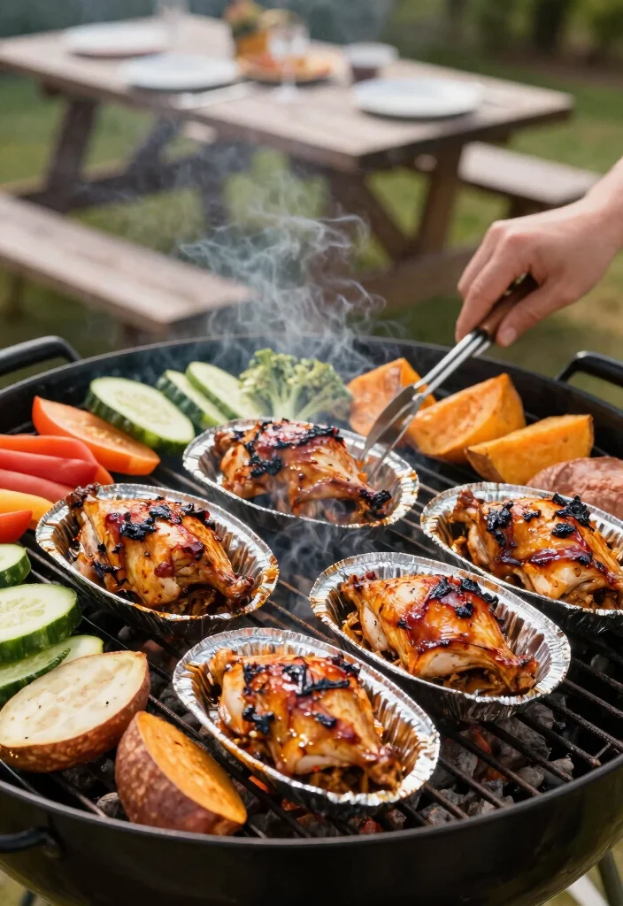 12 Oven Dinner Recipes for Simple Hands Off Cooking 7. Barbecue Chicken Sweet Potato Foil Packets 0