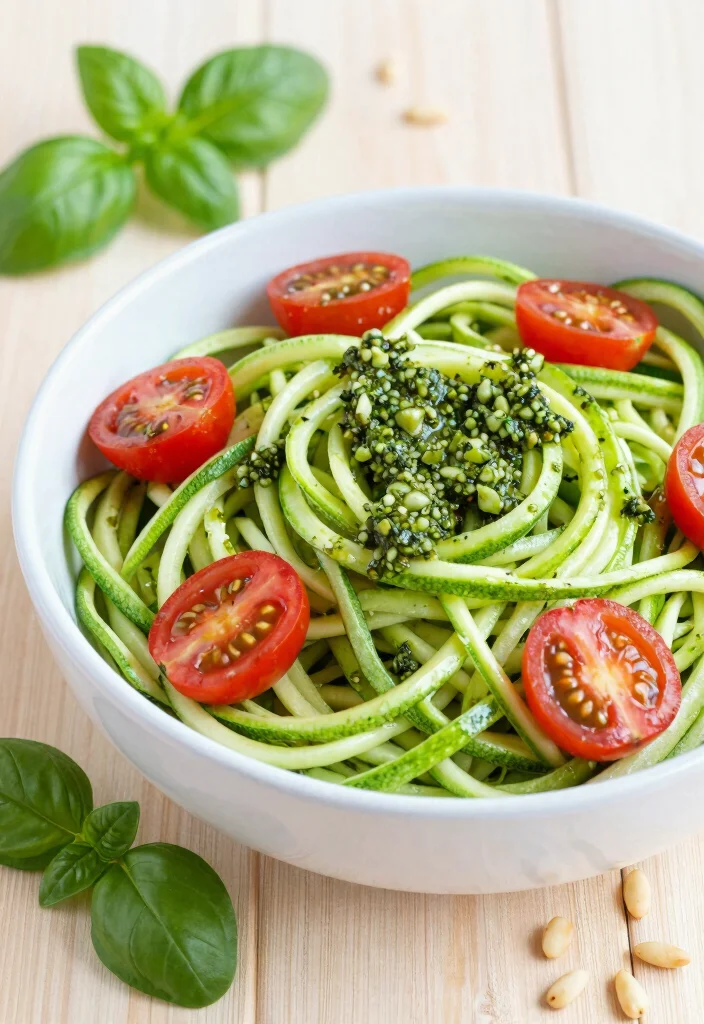 12 Pregnancy Dinner Recipes with Gentle Nutritious Ingredients 5. Zucchini Noodles with Pesto 0