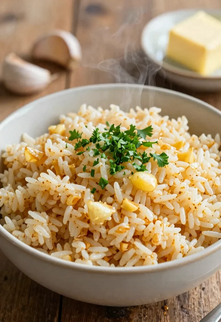 12 Rice Dinner Side Dish Recipes for Everyday Meals 1. Garlic Butter Rice 0