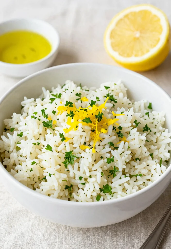 12 Rice Dinner Side Dish Recipes for Everyday Meals 2. Lemon Herb Rice 0