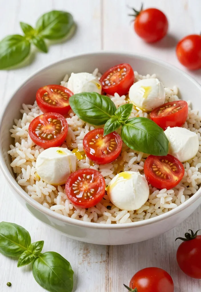 12 Rice Dinner Side Dish Recipes for Everyday Meals 8. Caprese Rice 0