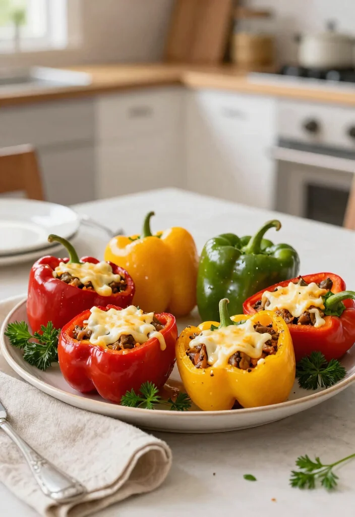 12 Sunday Dinner Recipes for Relaxed Family Meals 10. Stuffed Bell Peppers 0