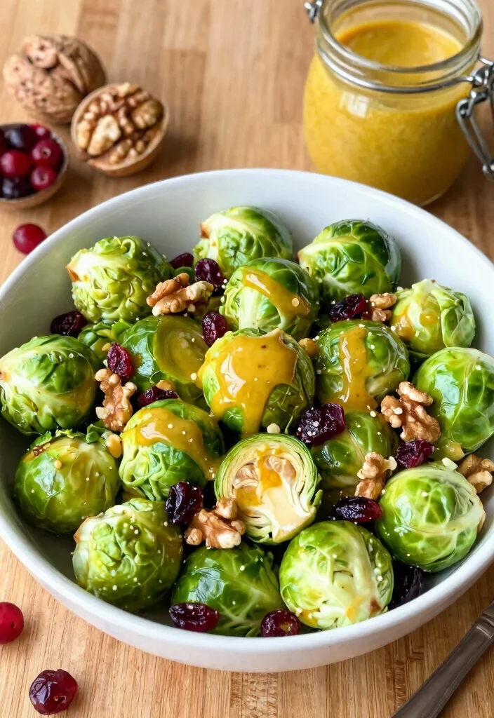 12 Vegan Brussels Sprout Recipes for Crispy Flavorful Meals 3. Brussels Sprout Salad with Maple Mustard Dressing 0