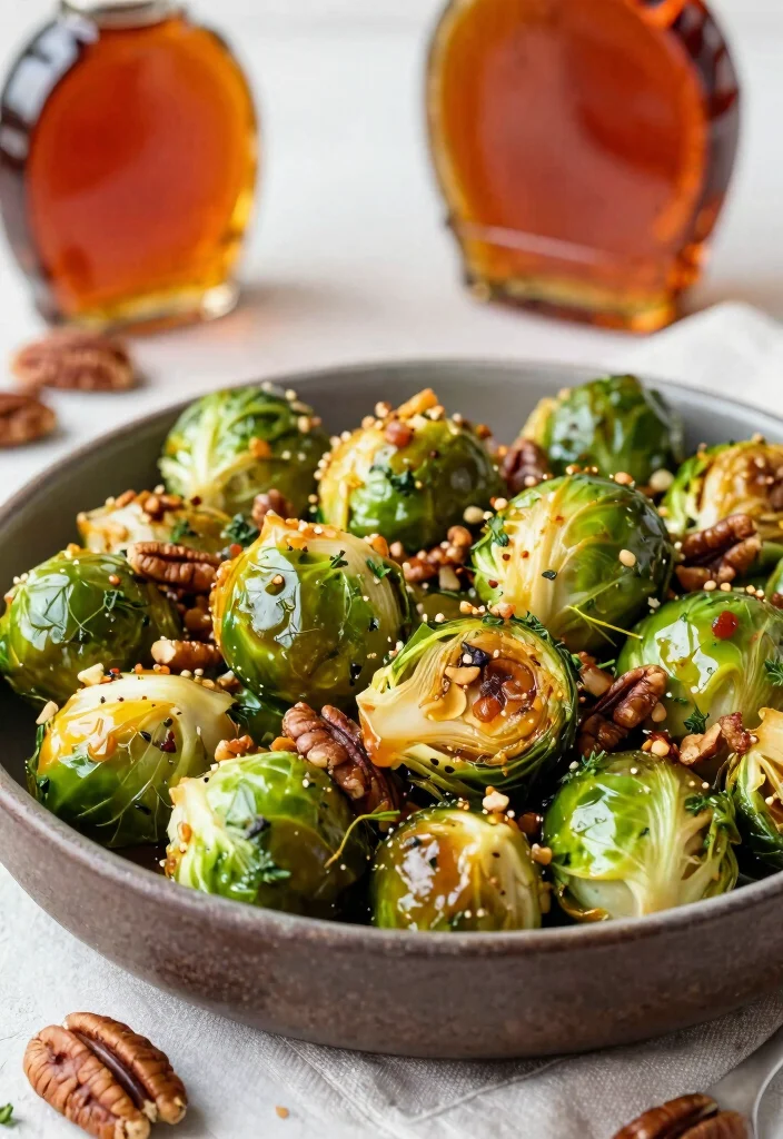 12 Vegan Brussels Sprout Recipes for Crispy Flavorful Meals 5. Maple Glazed Brussels Sprouts with Pecans 0