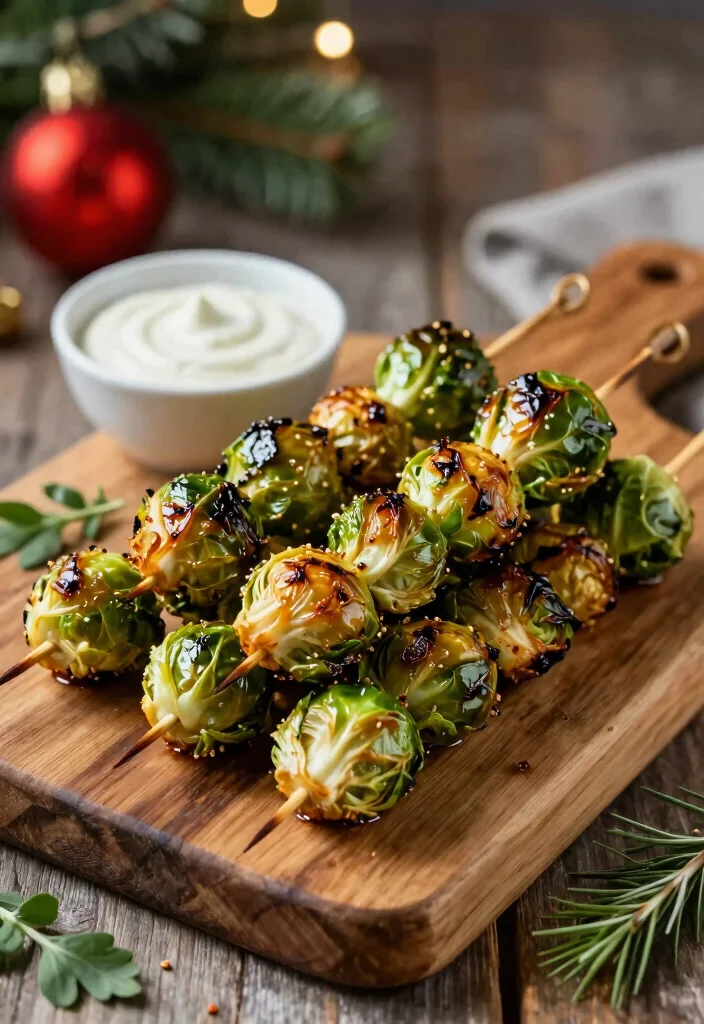 12 Vegan Brussels Sprout Recipes for Crispy Flavorful Meals 9. Maple Dijon Brussels Sprouts Skewers 0