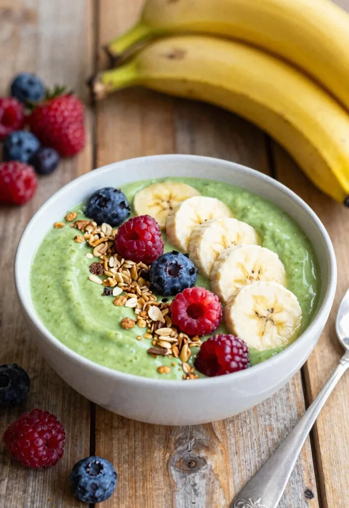 12 Vegan Kale Recipes for Easy Nutrient Rich Dishes 1. Kale Banana Smoothie Bowl 0
