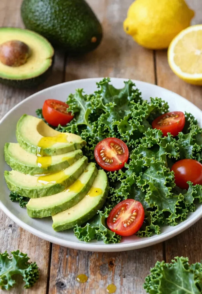 12 Vegan Kale Recipes for Easy Nutrient Rich Dishes 2. Kale and Avocado Salad 0