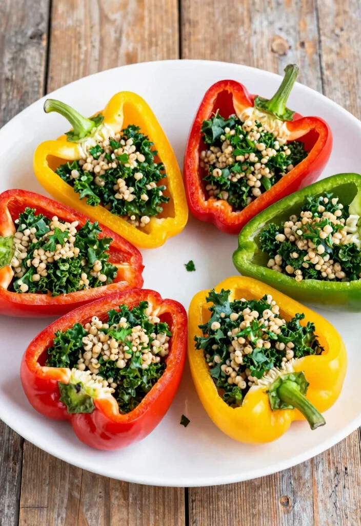 12 Vegan Kale Recipes for Easy Nutrient Rich Dishes 3. Kale and Quinoa Stuffed Peppers 0
