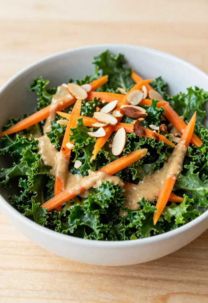 12 Vegan Kale Recipes for Easy Nutrient Rich Dishes 9. Kale Slaw with Tahini Dressing 0
