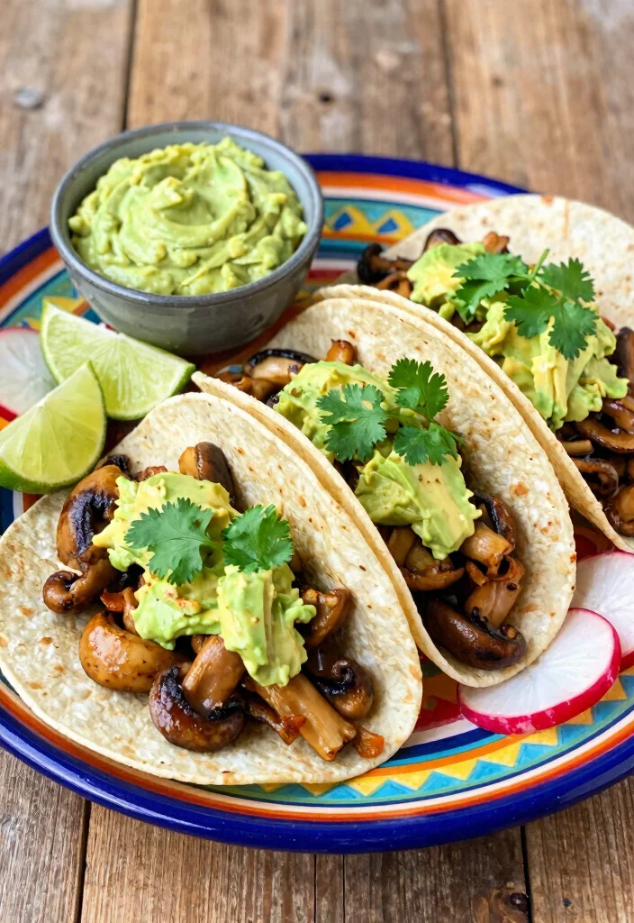 12 Vegan Oyster Mushroom Recipes with Meaty Texture 1. Oyster Mushroom Tacos with Avocado Crema 0
