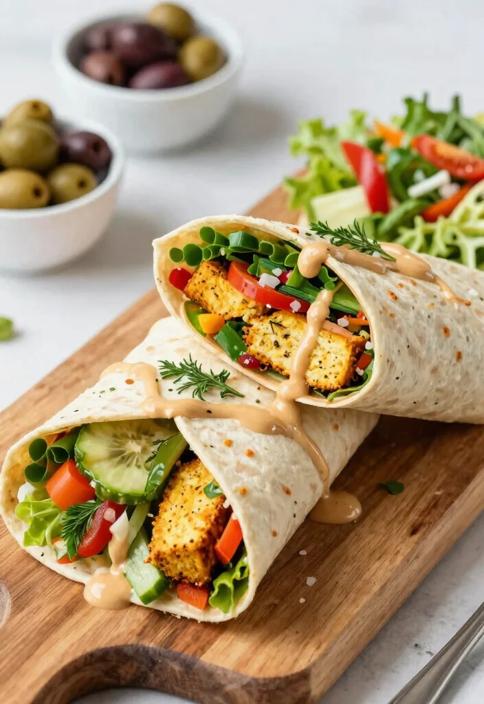 12 Vegan Tempeh Recipes for Hearty Protein Packed Meals 11. Tempeh Mediterranean Wraps 0