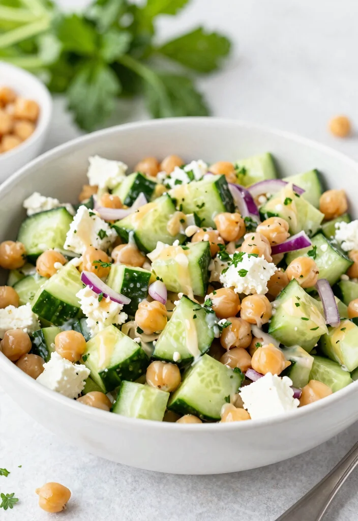 12 Weight Watchers Dinner Recipes for Smart Balanced Eating 10. Chickpea Salad with Cucumber and Feta 0
